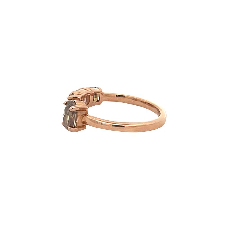 Fancy Shape Multicolor Diamond 1.81 CT 18K Rose Gold Fashion Ring