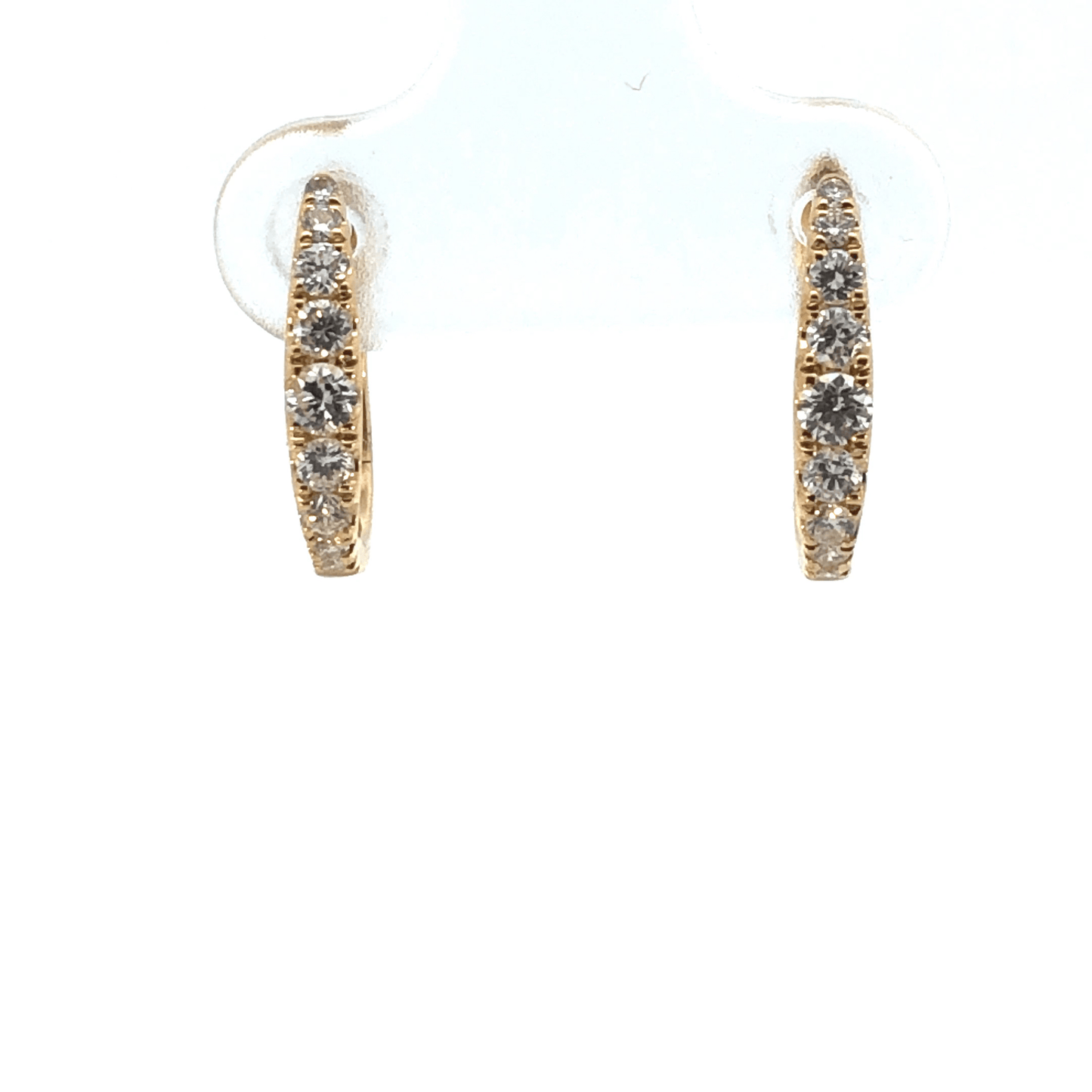 Luxe Diamond Huggie Hoops| 18K Yellow Gold | 0.40 ct Diamonds
