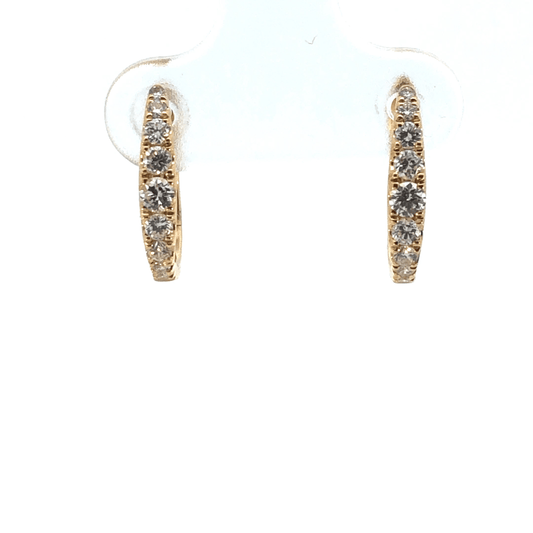 Luxe Diamond Huggie Hoops| 18K Yellow Gold | 0.40 ct Diamonds