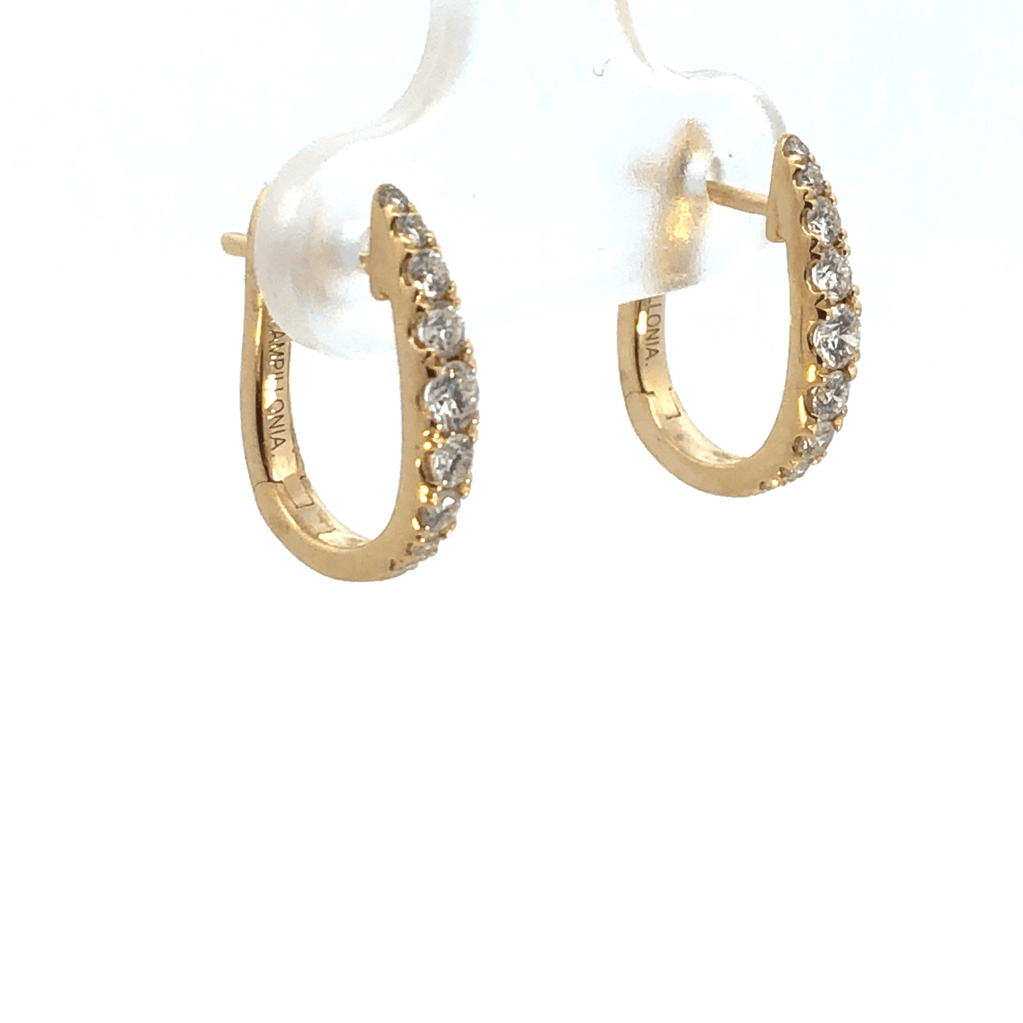 Luxe Diamond Huggie Hoops| 18K Yellow Gold | 0.40 ct Diamonds