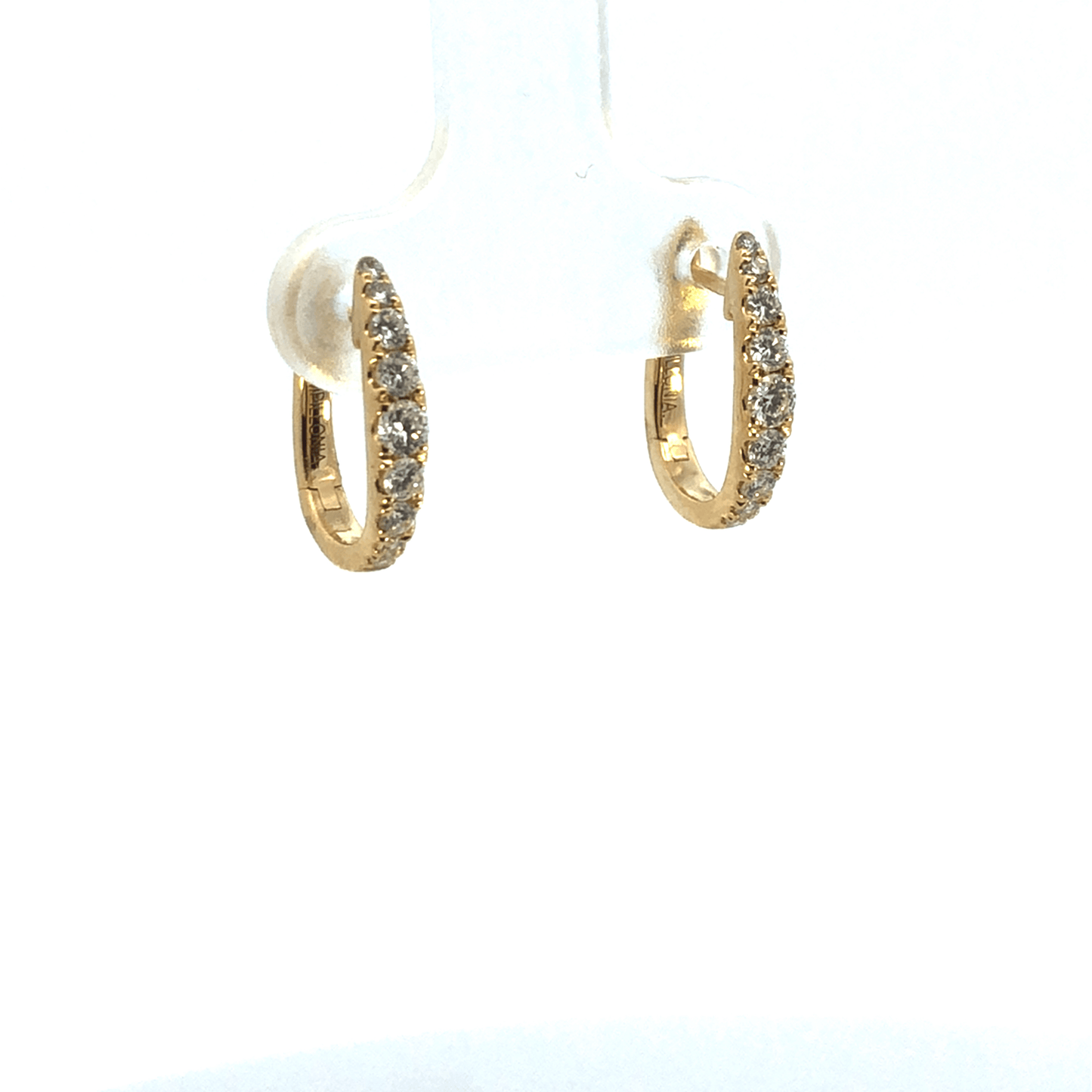 Luxe Diamond Huggie Hoops| 18K Yellow Gold | 0.40 ct Diamonds