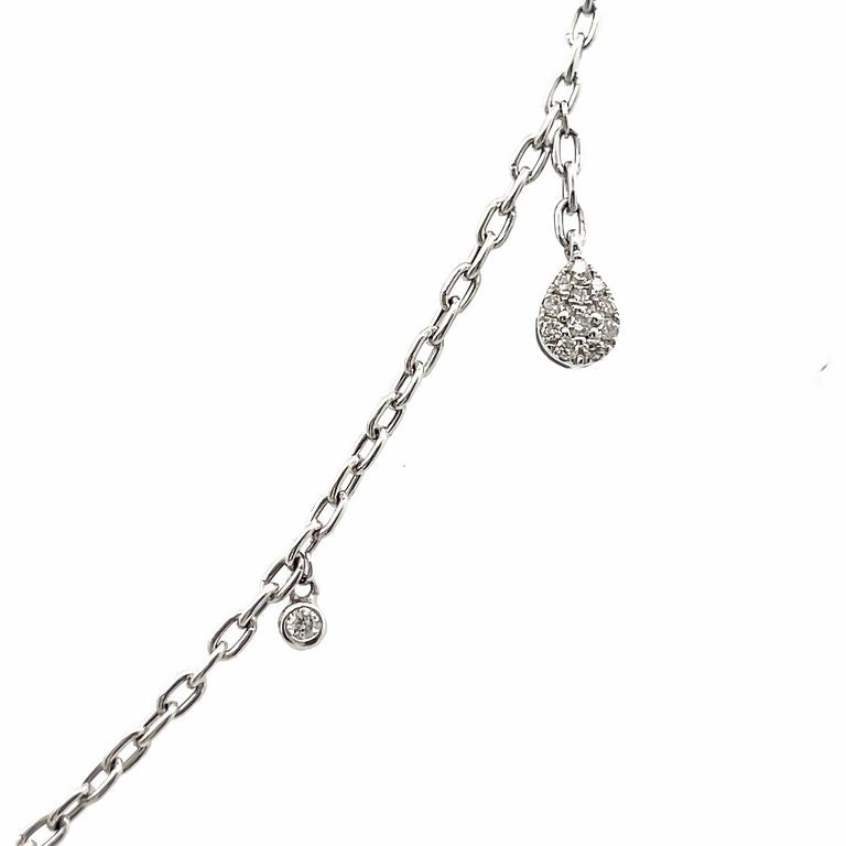 Diamond Cable Necklace 1.00CT 18K White Gold