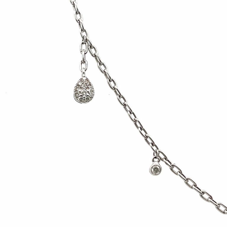 Diamond Cable Necklace 1.00CT 18K White Gold