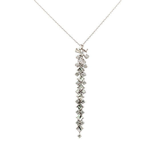 Elegant Diamond Drop Pendant Necklace