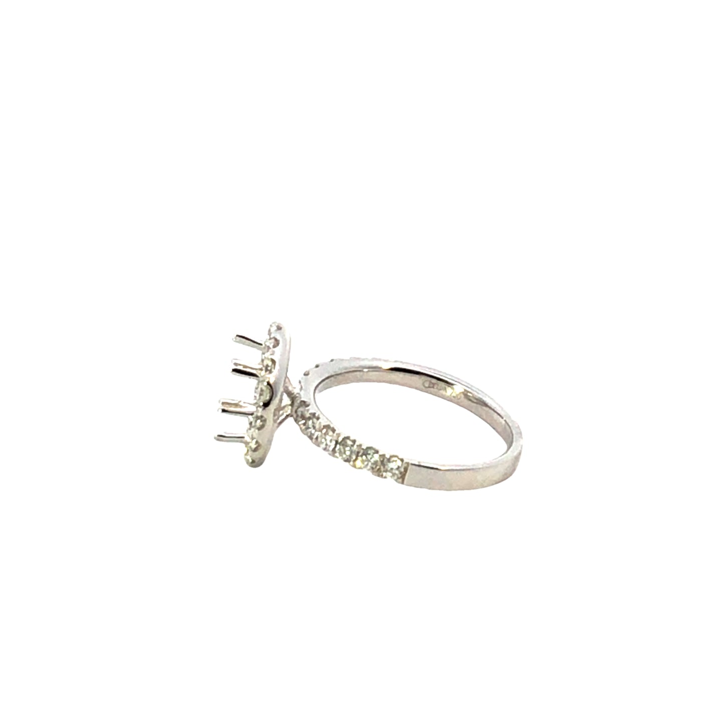 Diamond Ring Setting (18K White Gold, 0.81ct Diamond Accents)