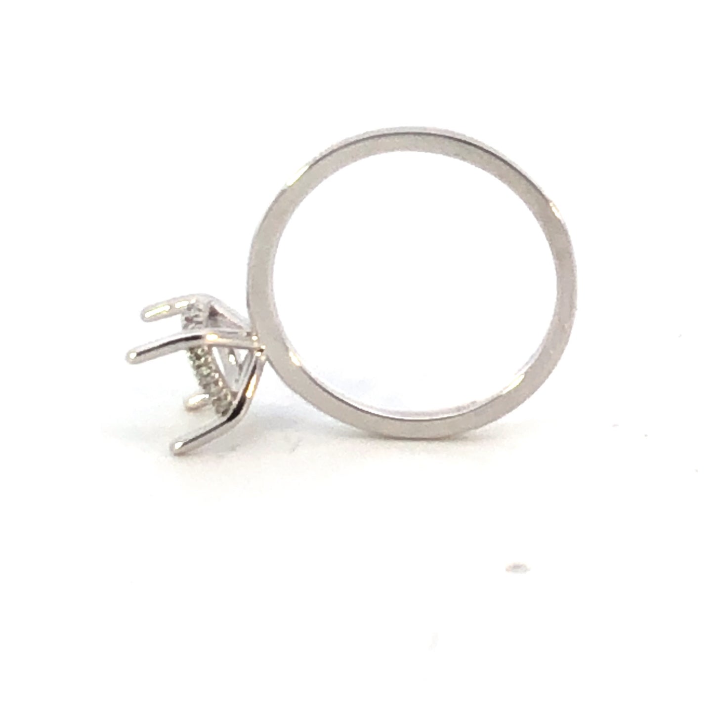 18K White Gold Diamond Engagement Ring Setting – 0.07CT