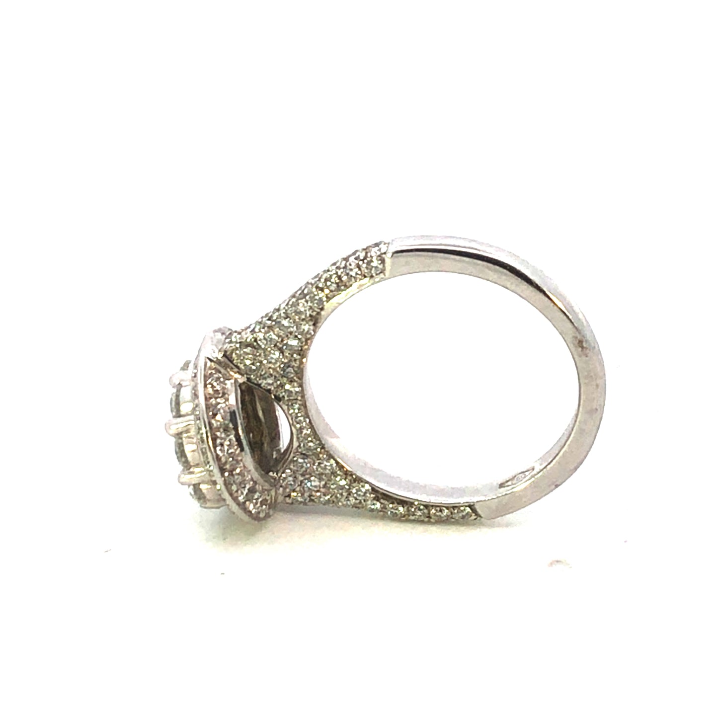 18K White Gold Round Diamond Cluster Cocktail Ring, 2.00ct Total Weight