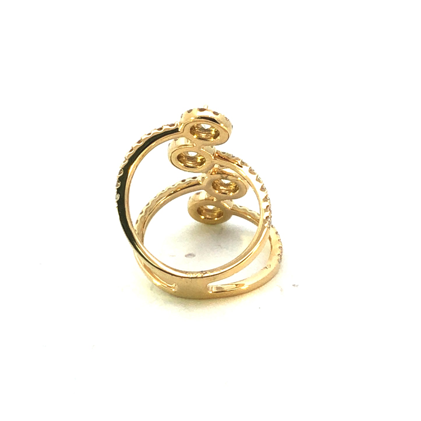 18K White Gold Spiral Diamond Ring – 2.20 CT