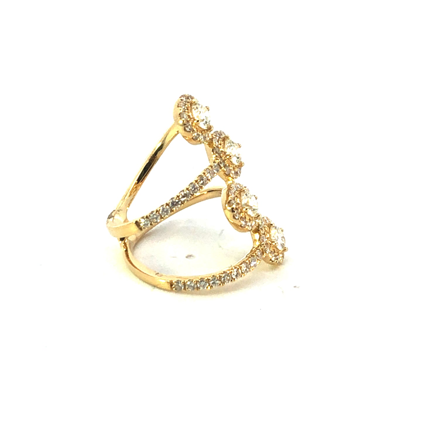 18K White Gold Spiral Diamond Ring – 2.20 CT