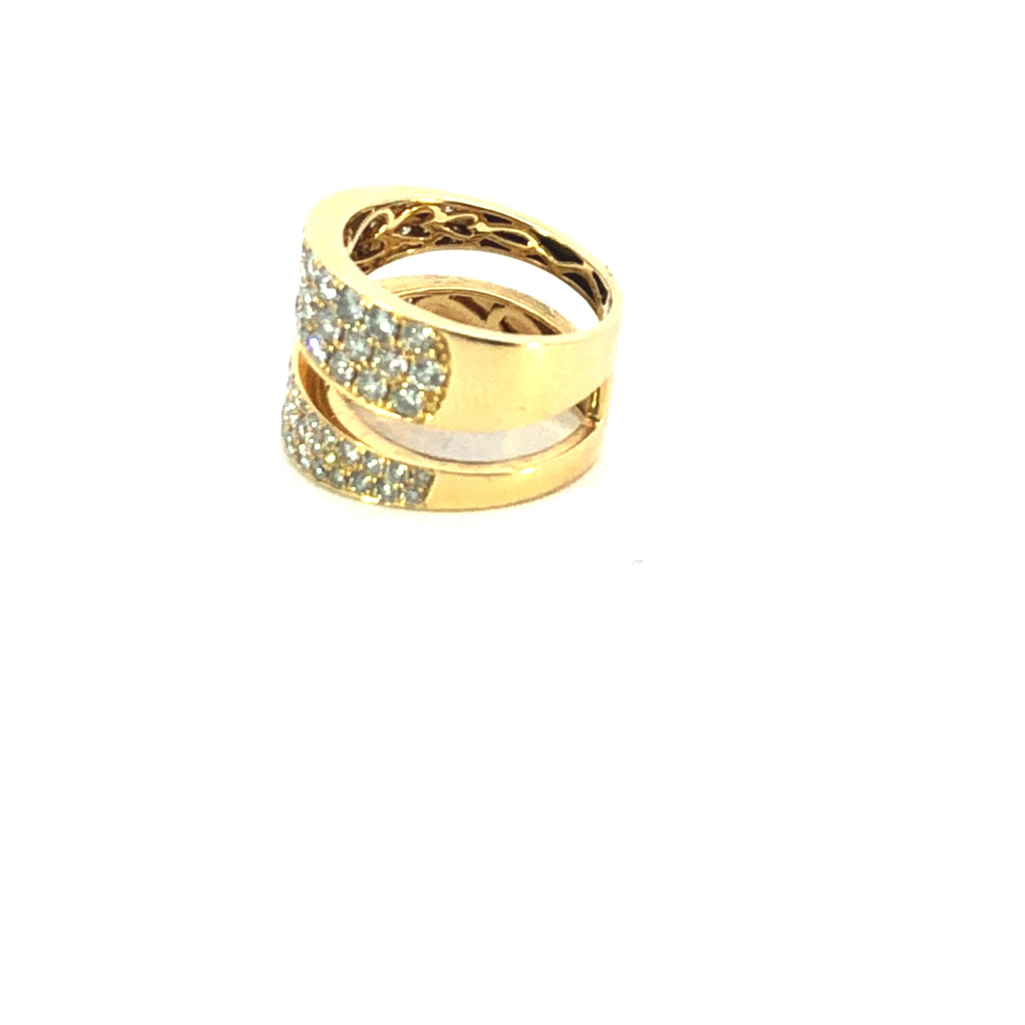 18K Yellow Gold Diamond Wrap Ring – 2.50 CT