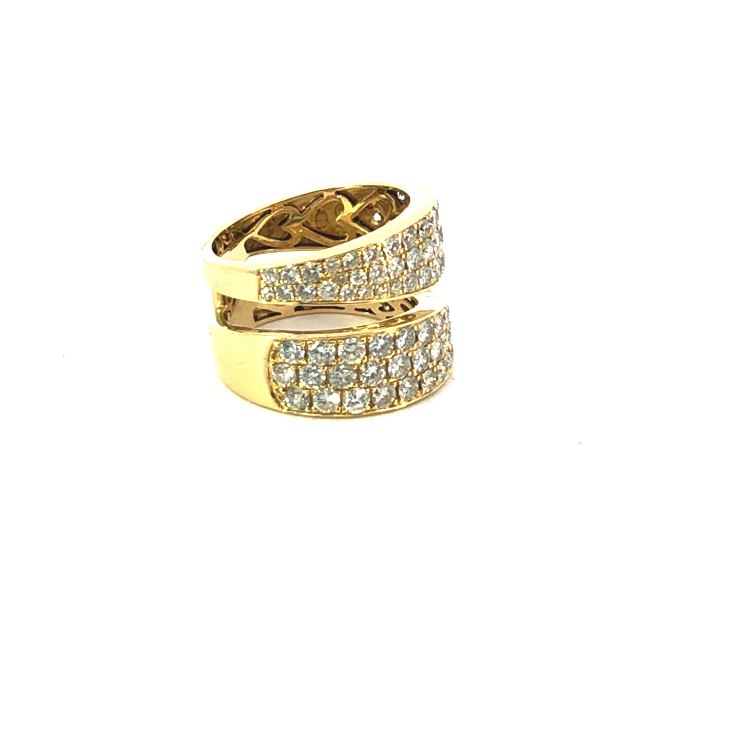 18K Yellow Gold Diamond Wrap Ring – 2.50 CT