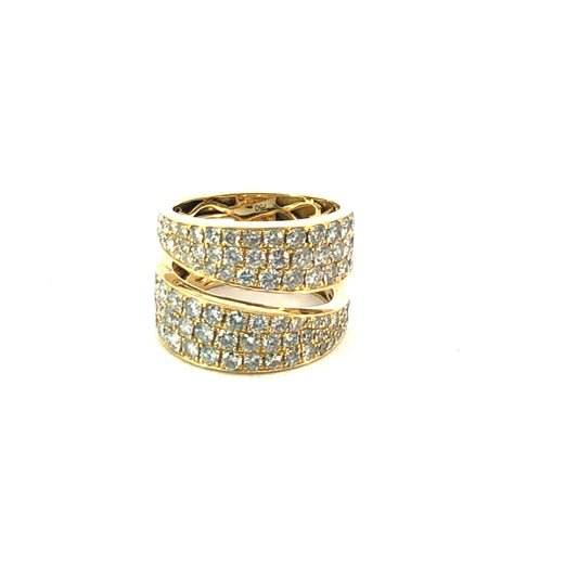 18K Yellow Gold Diamond Wrap Ring – 2.50 CT