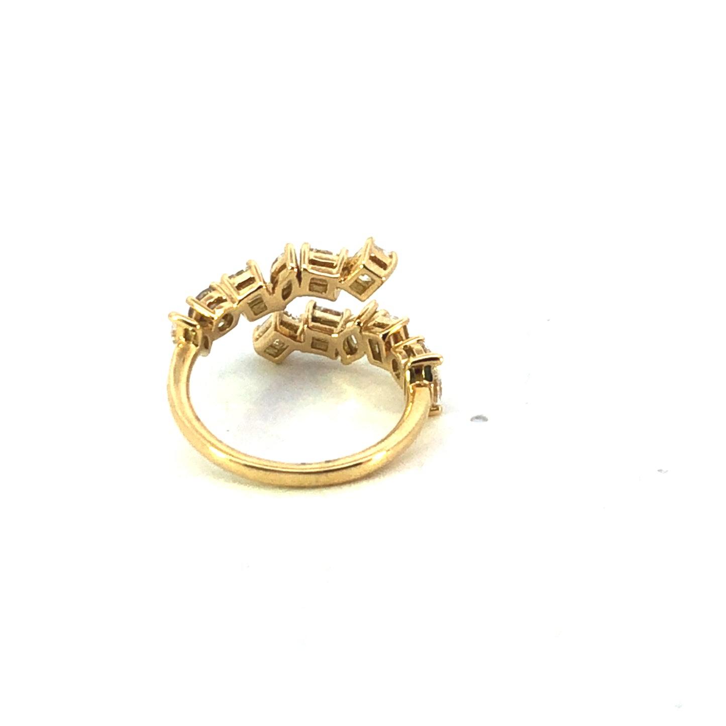 18K Yellow Gold Open Cluster Diamond Ring - 1.91ct Total Diamond Weight