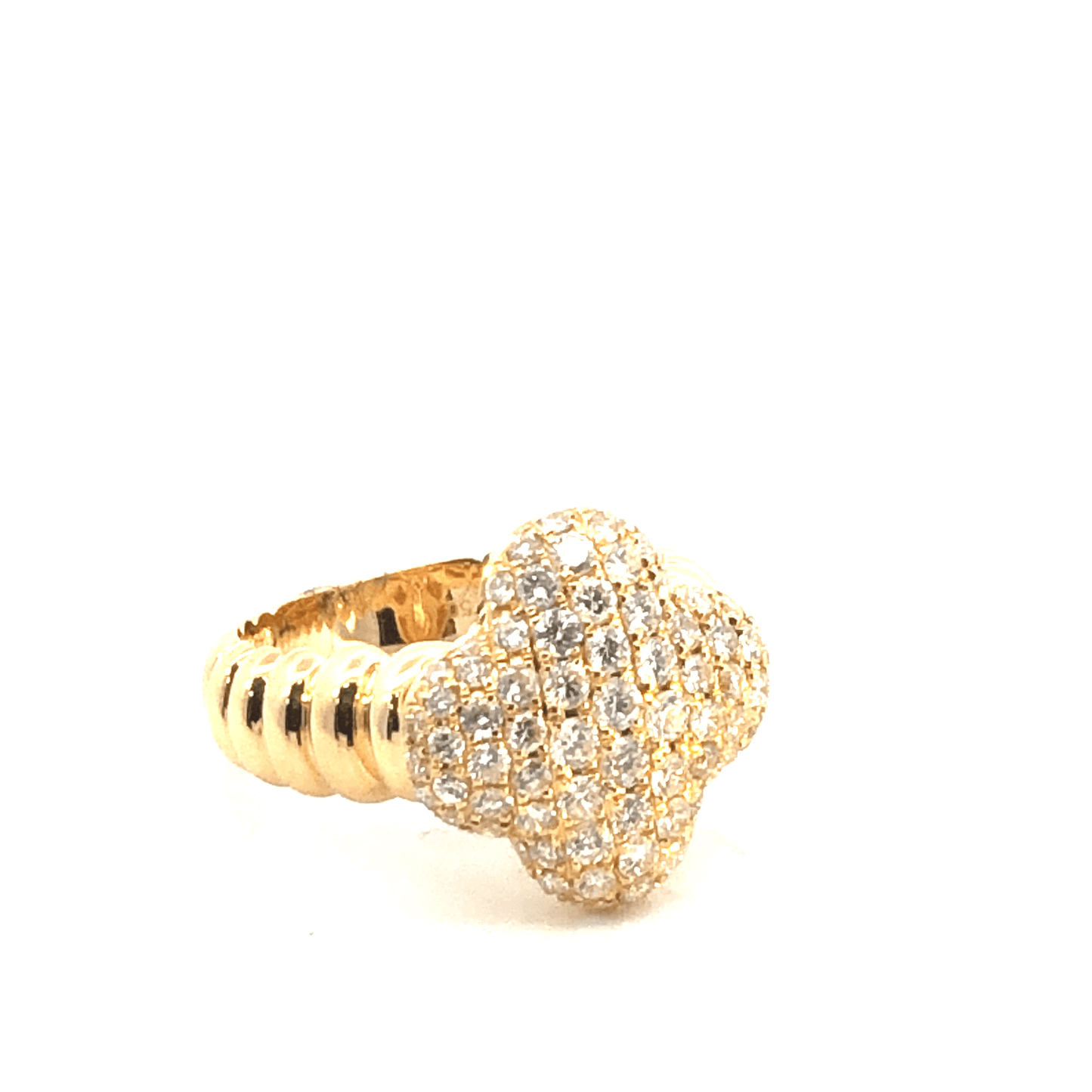 Elegant Gold Diamond Clover Ring