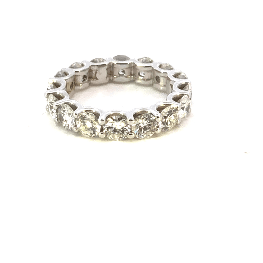 14K White Gold Round Diamond Eternity Band (4.98ct Total)