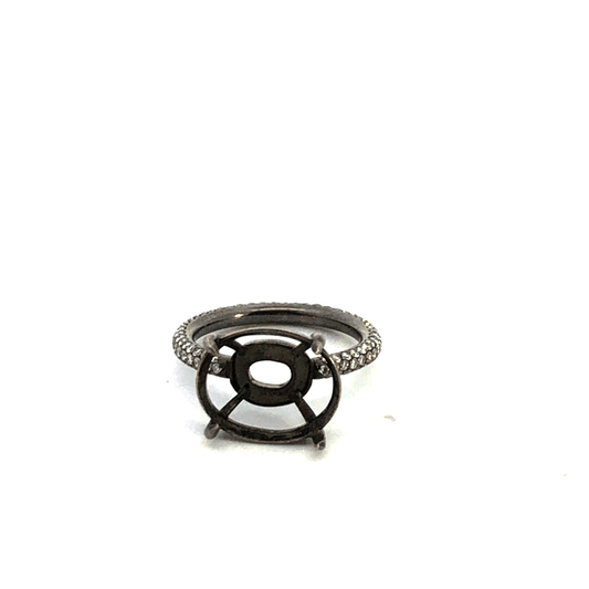 Elegant Silver Ring with Intricate Design (D1.59 ct, 18KW) – RM2024