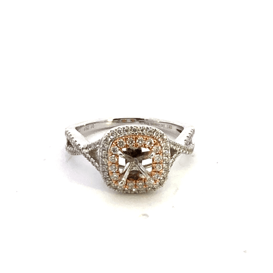 Elegant Rose Gold Diamond Ring Setting