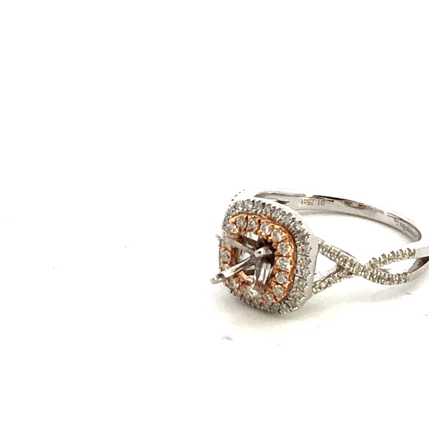 Elegant Rose Gold Diamond Ring Setting