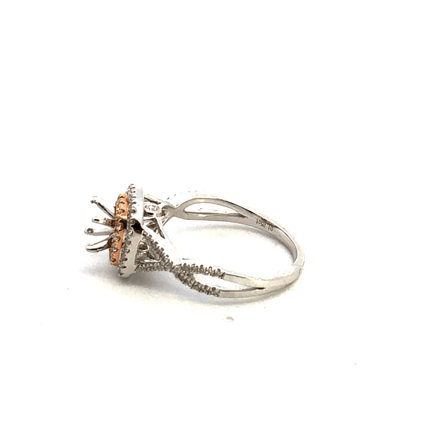 Elegant Rose Gold Diamond Ring Setting