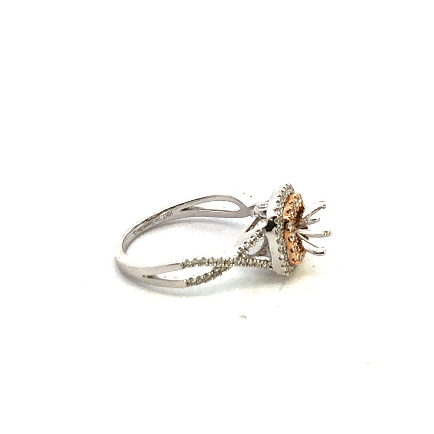 Elegant Rose Gold Diamond Ring Setting