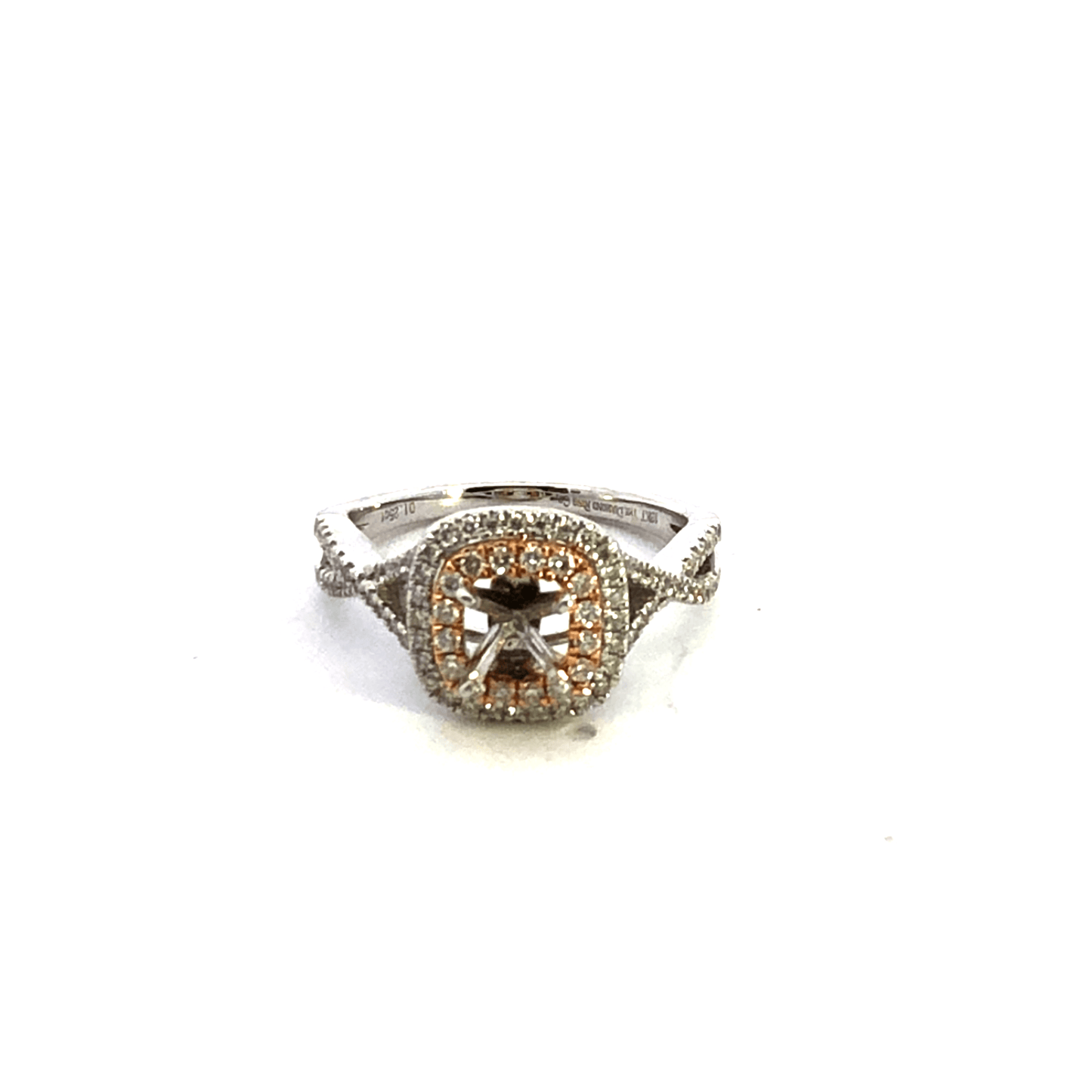 Elegant Rose Gold Diamond Ring Setting