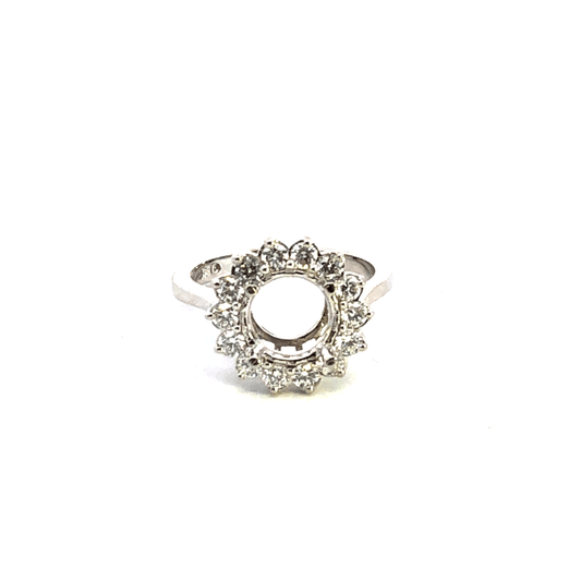 Elegant Floral Design Diamond Ring Setting