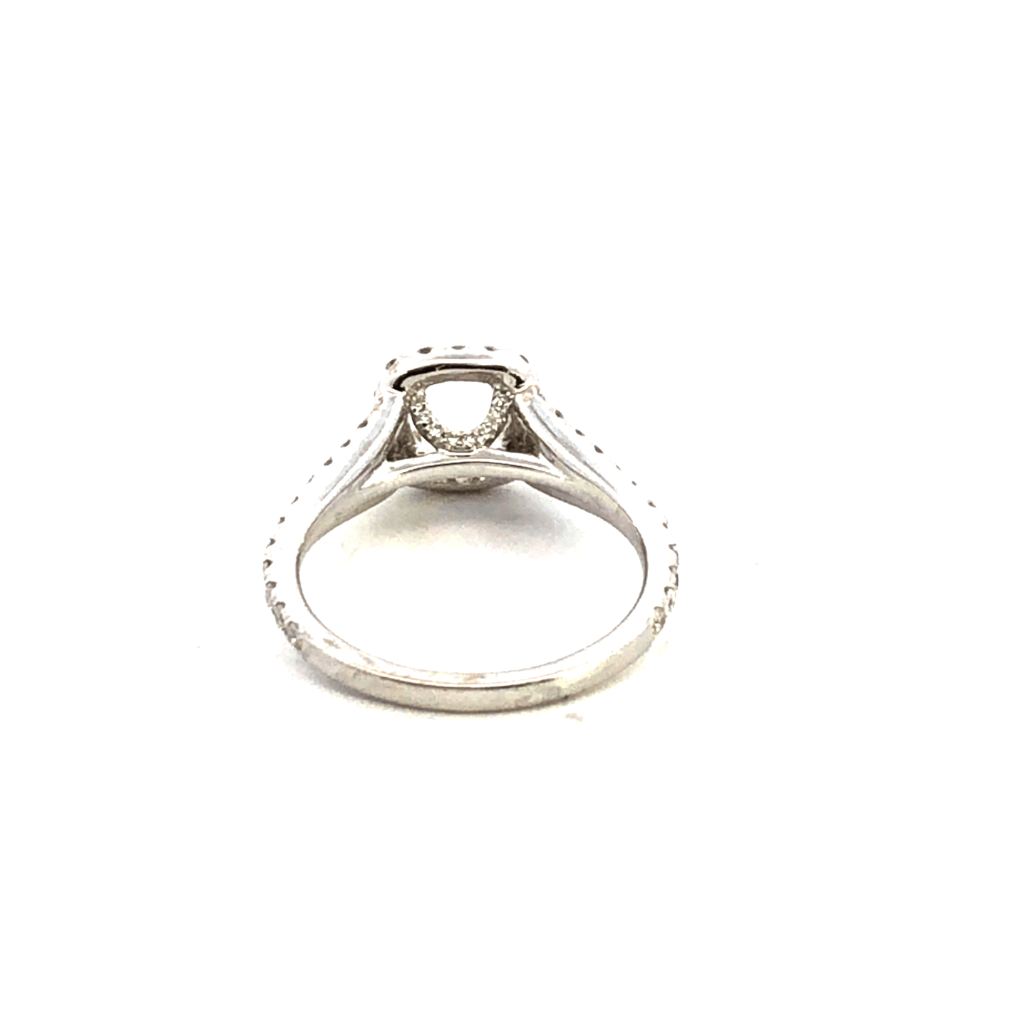 Elegant Diamond Halo Engagement Ring (D1.08 ct, 18KW, C1.50 ct) – ARS1456