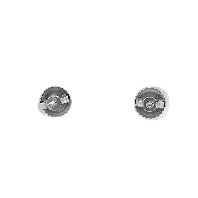 White Round Diamond 3.03 CT H/ SI1 - SI2 14K White Gold Diamond Studs Earrings