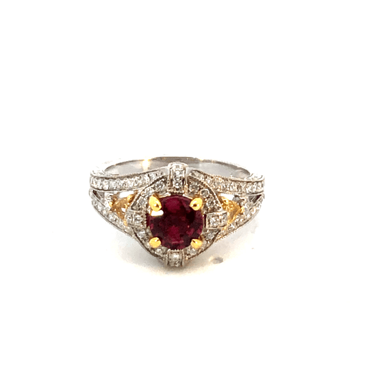 Elegant Ruby and Diamond Ring – DR2139