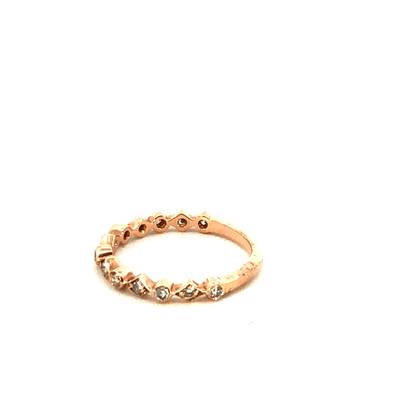 Elegant Rose Gold Ring with Diamond Weight: 0.24 CT and 14k Rose Gold