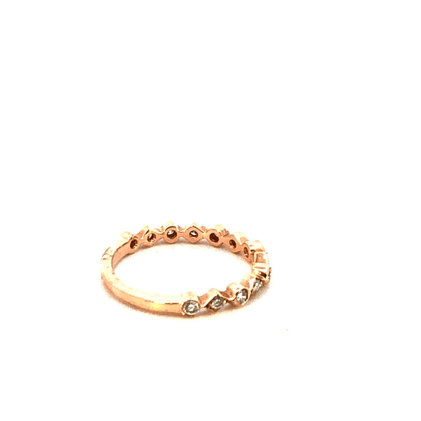 Elegant Rose Gold Ring with Diamond Weight: 0.24 CT and 14k Rose Gold