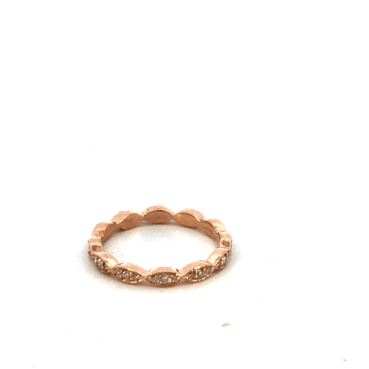 Rose Gold Ring Diamond Weight: 0.28 CT with 14k Rose Gold DB2028