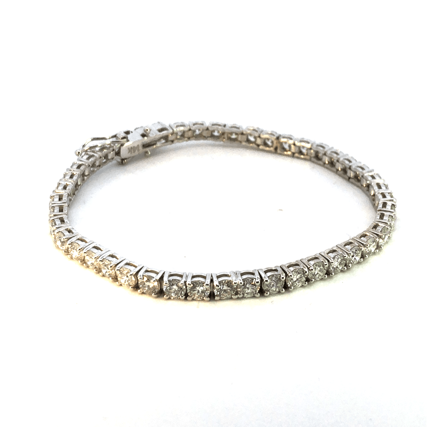 14K White Gold Diamond Bracelet - 8.56ct Total Diamond Weight - DBR3290RB