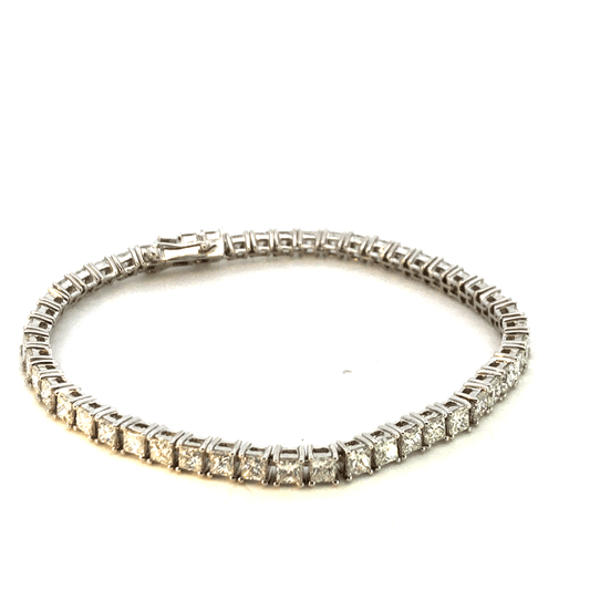 Luxurious 18K White Gold Diamond Bracelet with 49 Diamonds (7.00ct Total) - DBR1483p