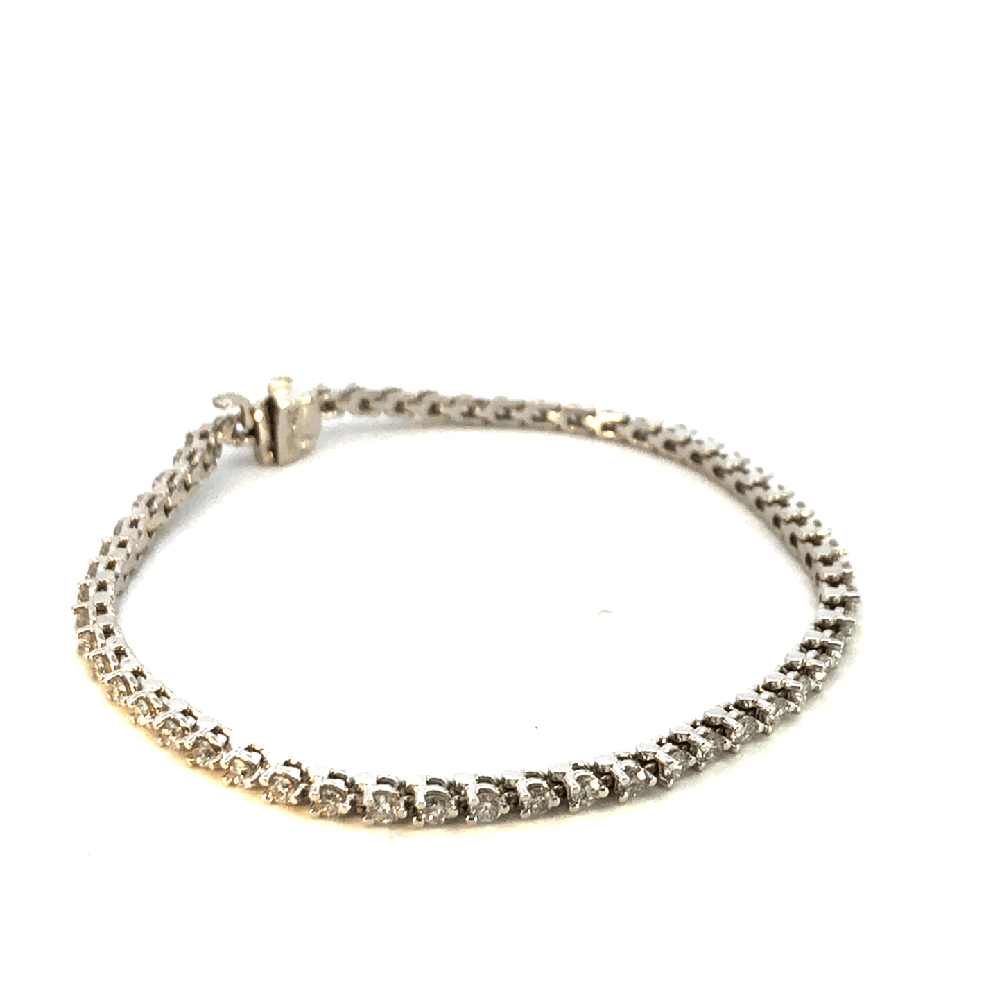 14K White Gold Diamond Bracelet - 2.28ct Total Diamond Weight (55 Stones at approx. 0.04ct each) - DBR1208