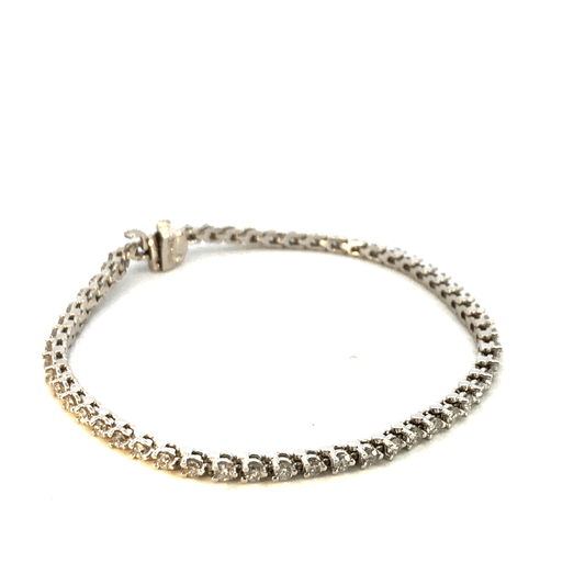14K White Gold Diamond Bracelet - 2.28ct Total Diamond Weight (55 Stones at approx. 0.04ct each) - DBR1208
