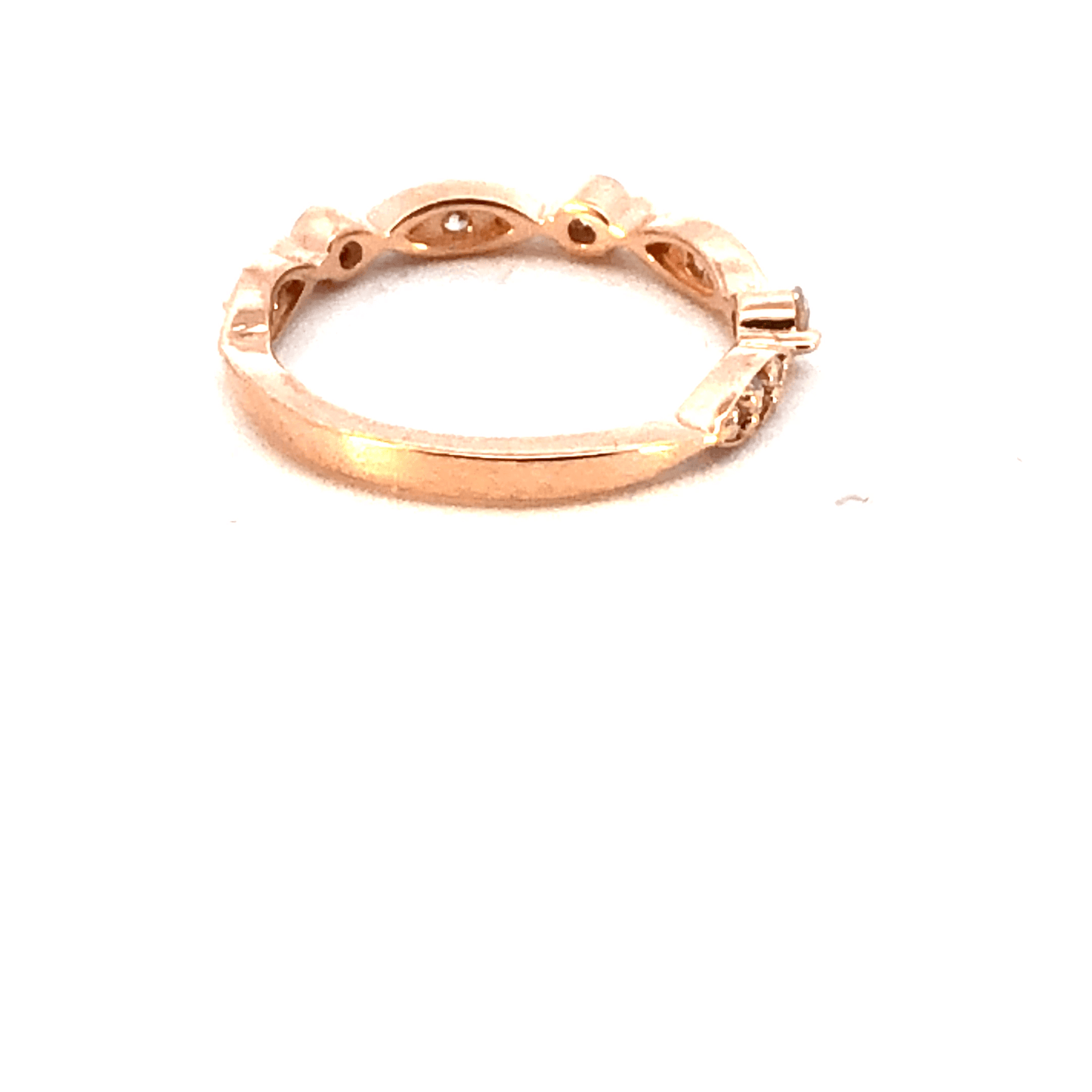 14K Rose Gold Ring with Sparkling Stones - 0.37ct Total Weight - DB2026