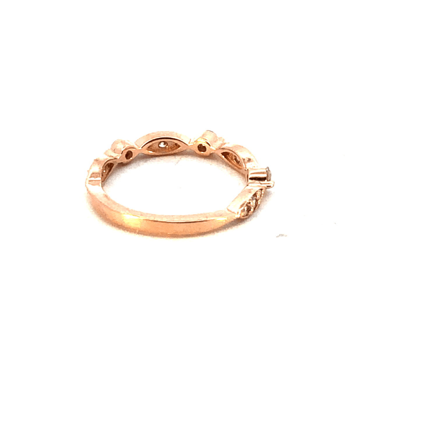 14K Rose Gold Ring with Sparkling Stones - 0.37ct Total Weight - DB2026