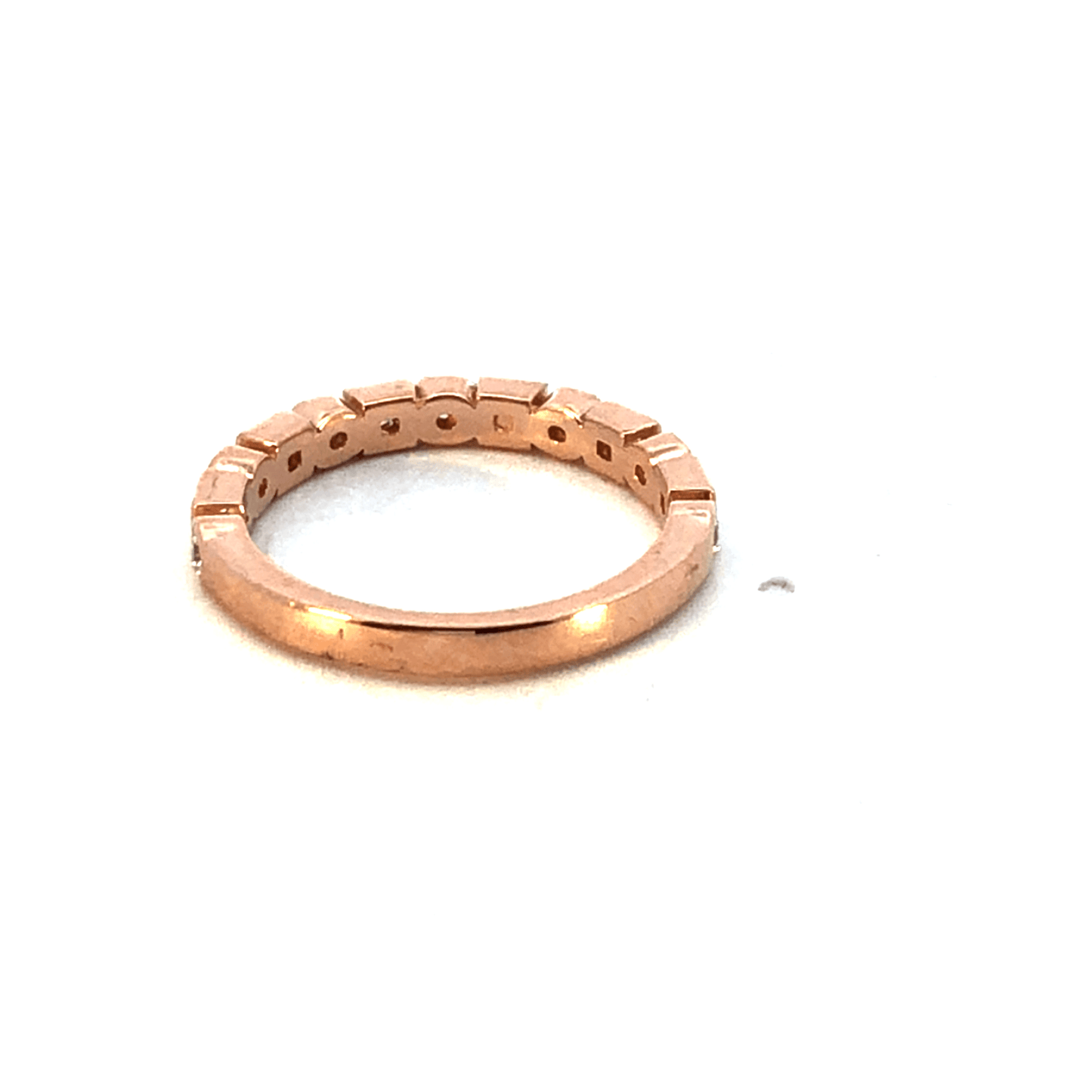 14K Rose Gold Diamond-Studded Stackable Ring - 0.39ct Total Diamond Weight - DB2025