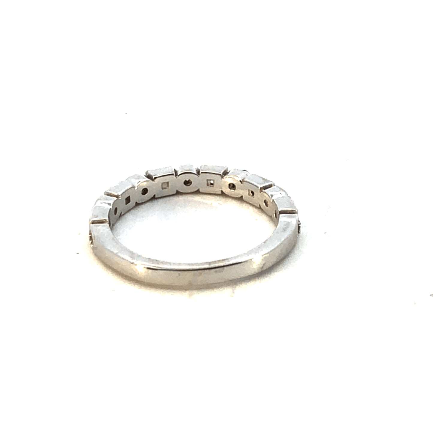 14K white Gold Diamond-Studded Stackable Ring - 0.39ct Total Diamond Weight - DB2025
