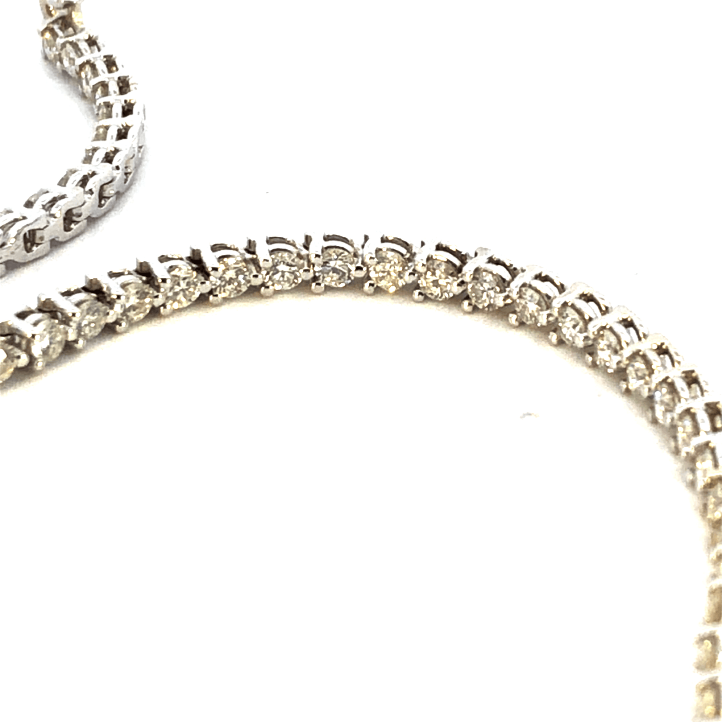 14K White Gold Diamond Bracelet - 3.72ct Total Diamond Weight