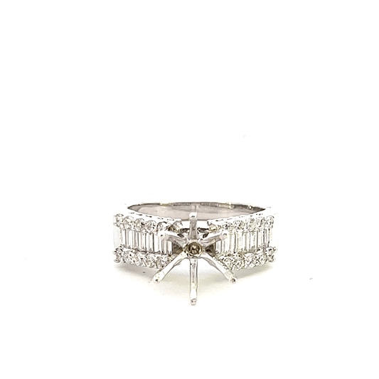 Elegant Starburst Diamond Ring Setting – RM1934 Total Diamond Weight: 1.00 CT