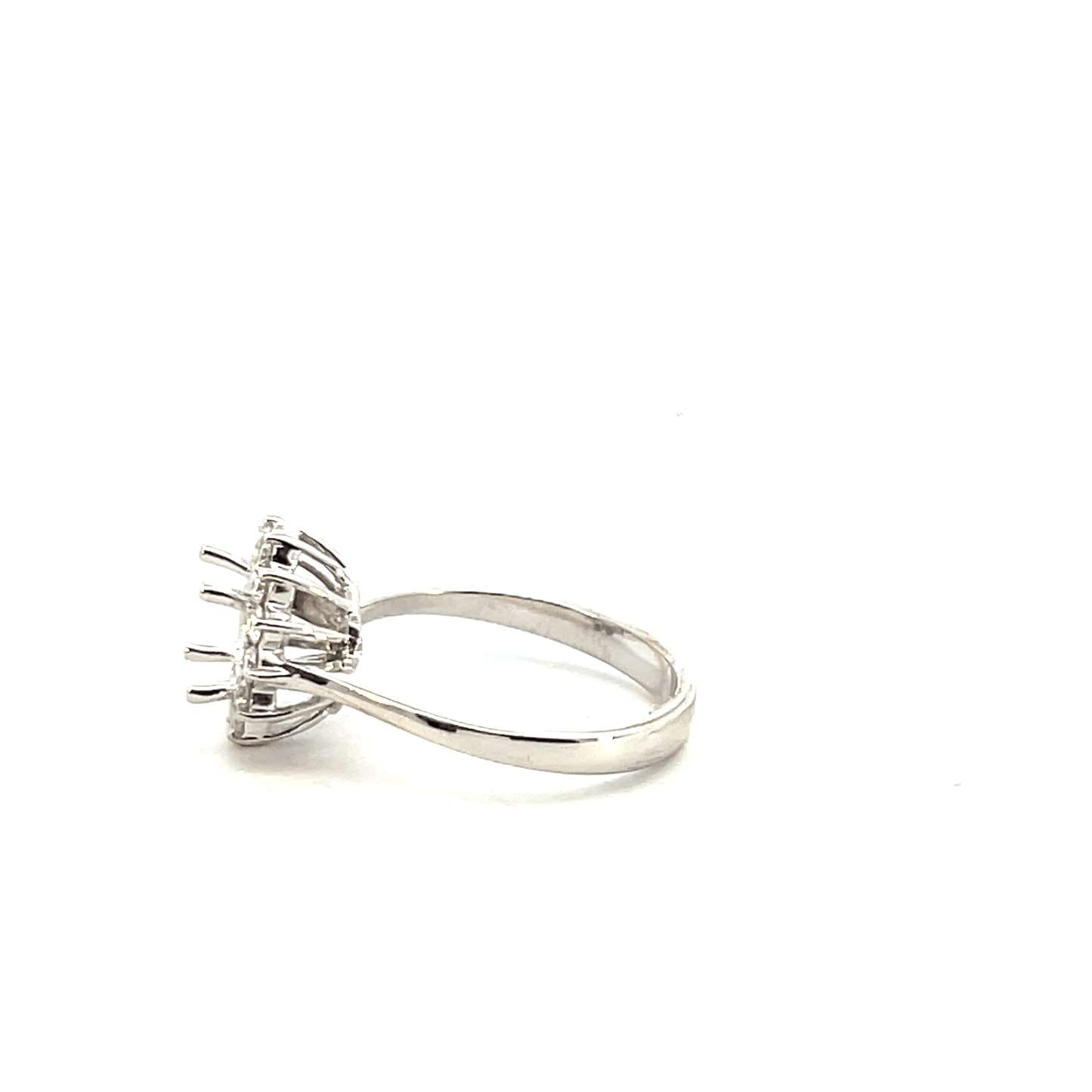 14K White Gold Diamond Engagement Ring Setting – 0.35CT