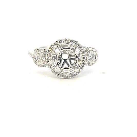 Elegant Diamond-Studded Ring (D0.70 ct, 18KW) – C4