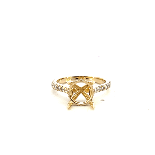 14K White Gold Diamond Engagement Ring Setting 0.68 carat -Style Code: RM1939
