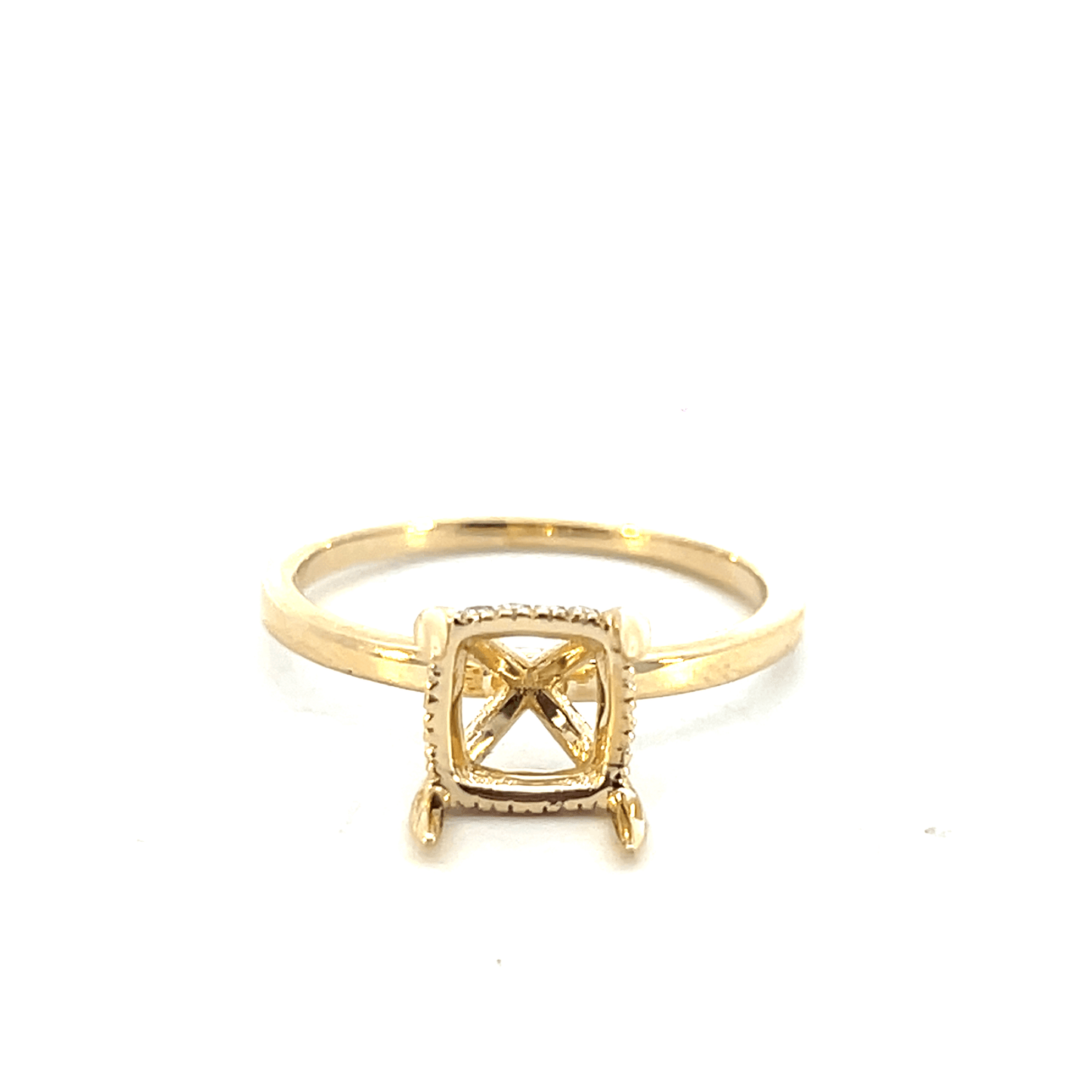 14K Yellow Gold Diamond Ring Setting-Style Code: RM1890