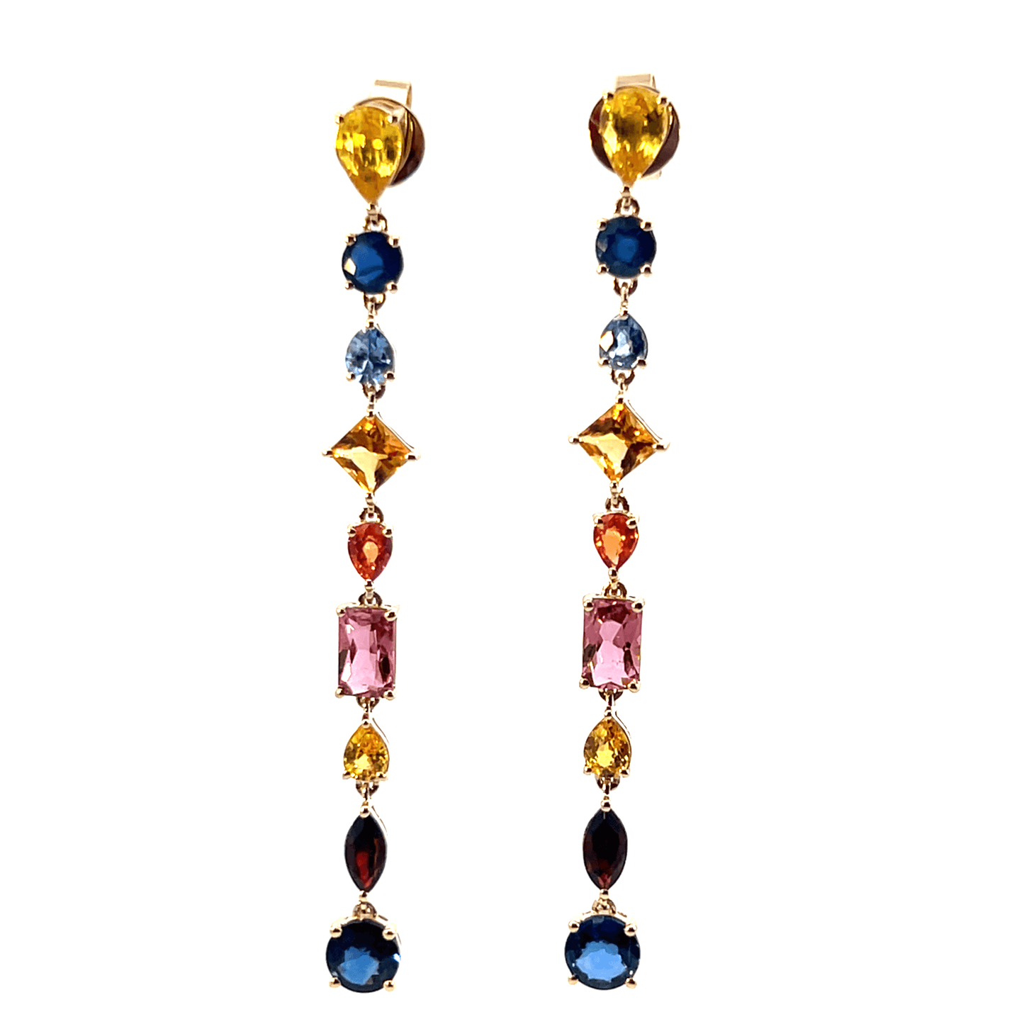 Colorful Gemstone Drop Earrings – DE8586