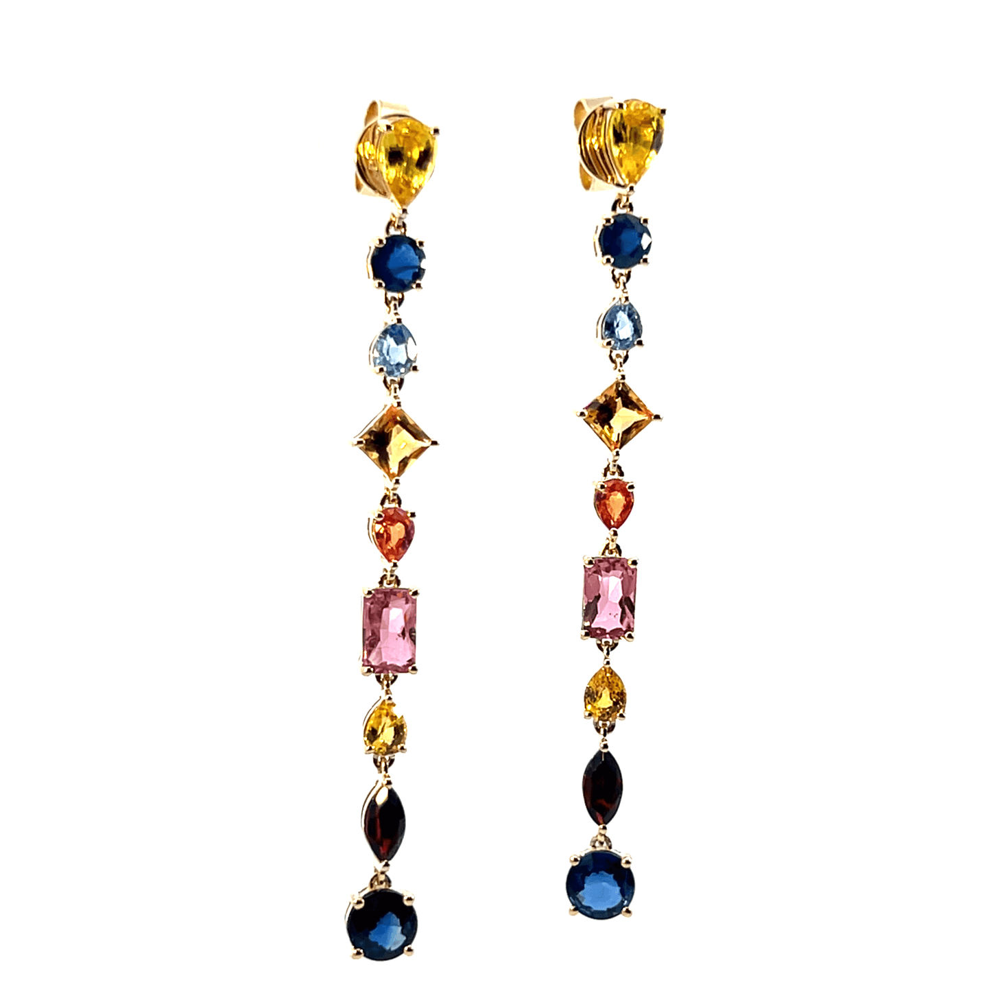 Colorful Gemstone Drop Earrings – DE8586