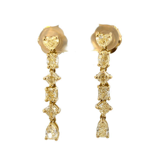 Dazzling Fancy Yellow Diamond Drop Earrings | DE0127 Specifications