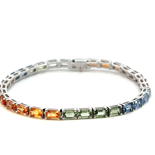Rainbow Gemstone Bracelet – 6.75"